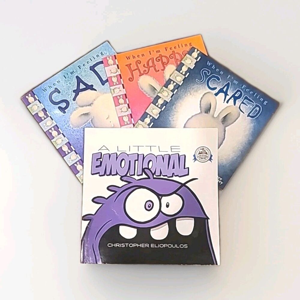 VALUE BUNDLE: 4 Kids Emotions PICTURE Books Emotional Mental Health FEELINGS